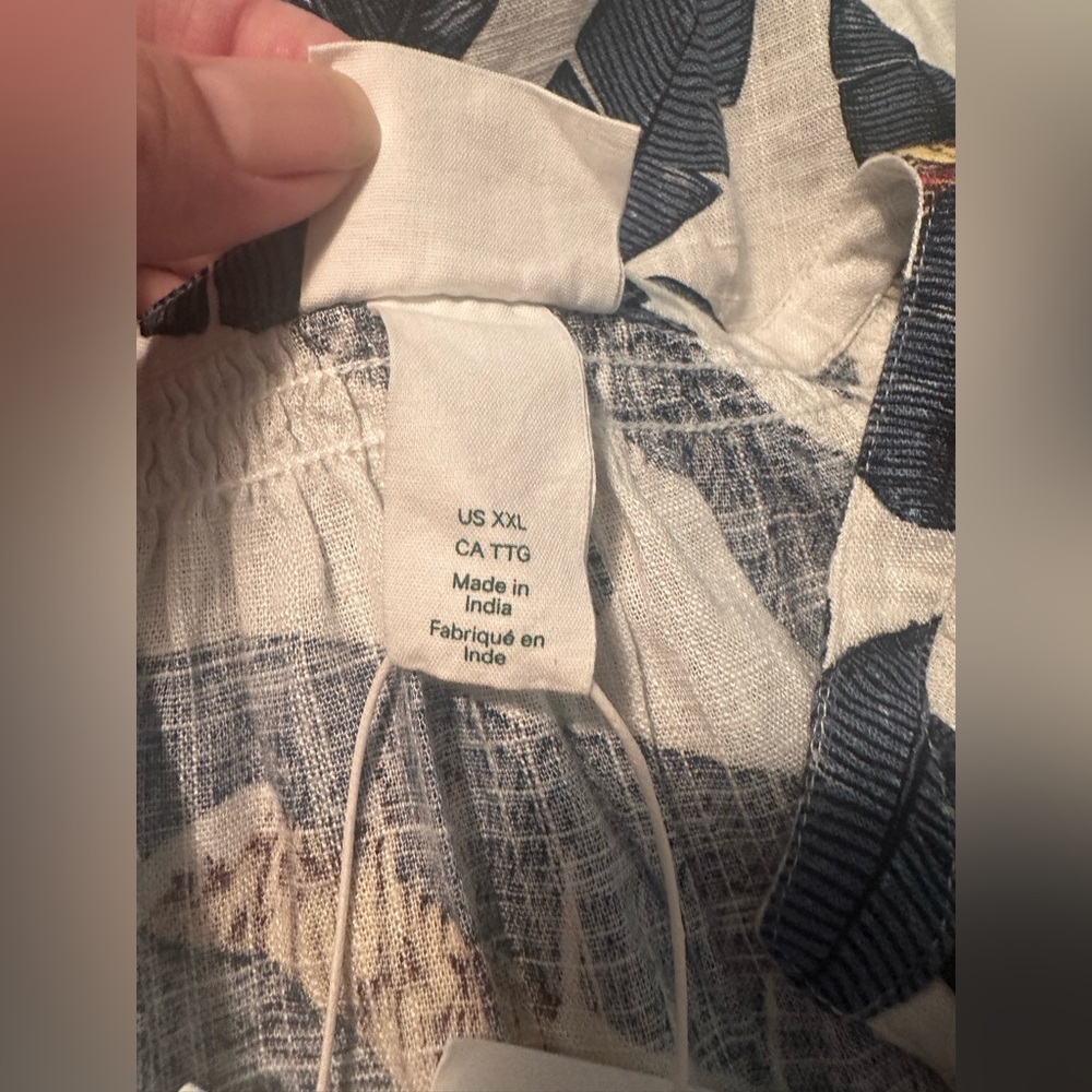 H&M White Midi Dress with Blue and Yellow Tropical Print - Picture 14 of 16